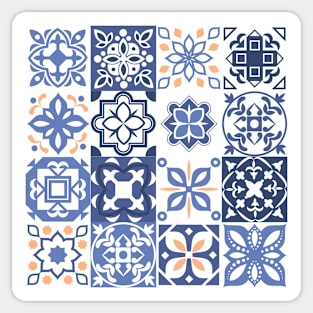 Blue Tile Small Border Sticker